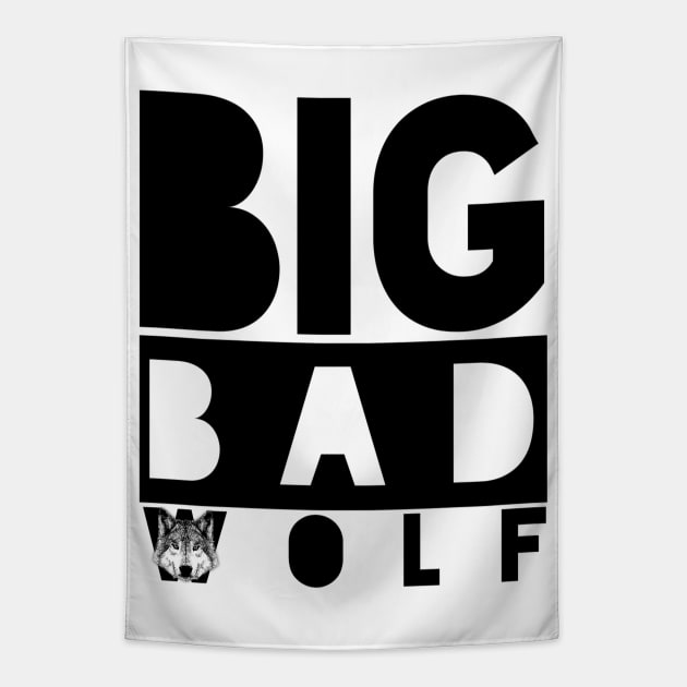 BIG BAD WOLF (Black) Tapestry by TSOL Games