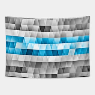 Geometric pattern blue stripe Tapestry