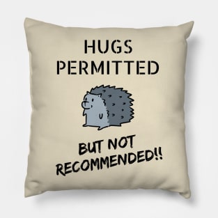 Hugs Permitted... But Not Recommended!! Pillow