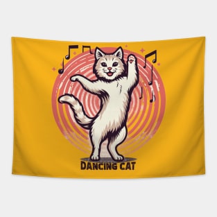 Dancing Cat Delight Tapestry