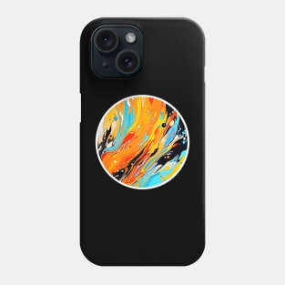 Vivid Eruption of Abstract Circle Fluid Art Phone Case