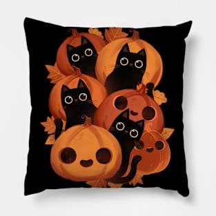 Pumpkins and black cats! Pillow