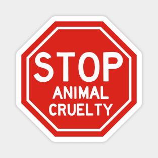 Stop animal cruelty sticker Magnet