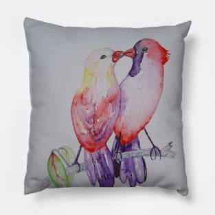 Finches Design, bird art, small cute birds Pillow