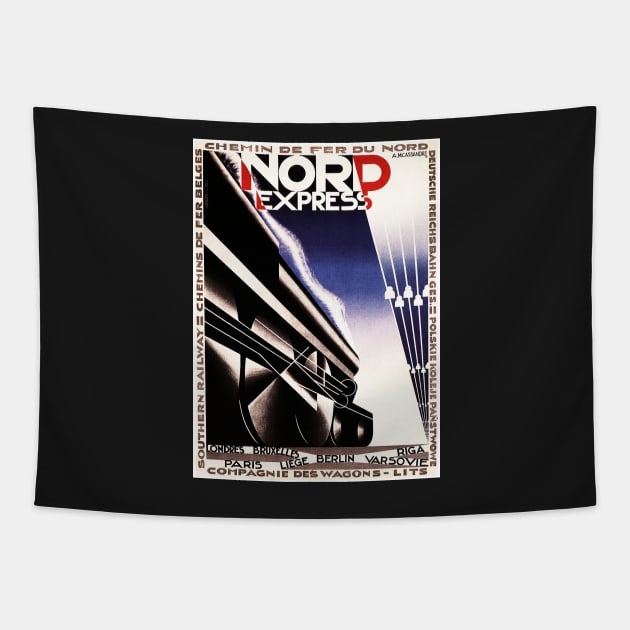 NORD EXPRESS Vintage Railway Poster Tapestry by vintageposters