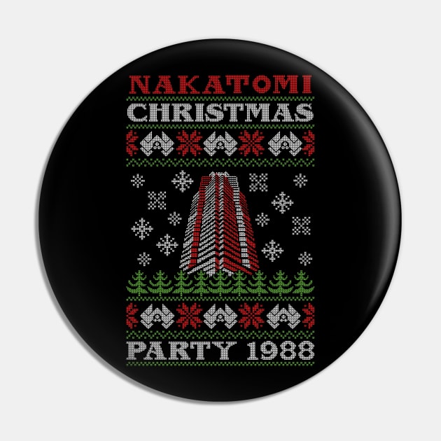 Nakatomi Plaza Christmas Party Knitted Pin by RetroPandora