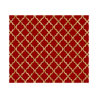 Red & Gold Moroccan Pattern T-Shirt