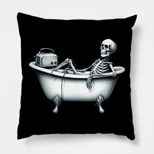 Hot Tub Skeleton | T Shirt Design Pillow