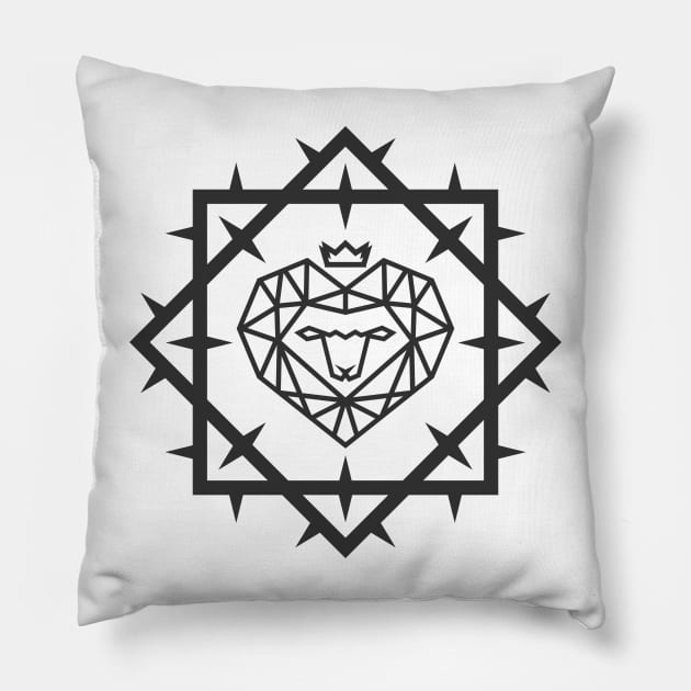 Lamb of God in a crown and framed with a crown of thorns Pillow by Reformer