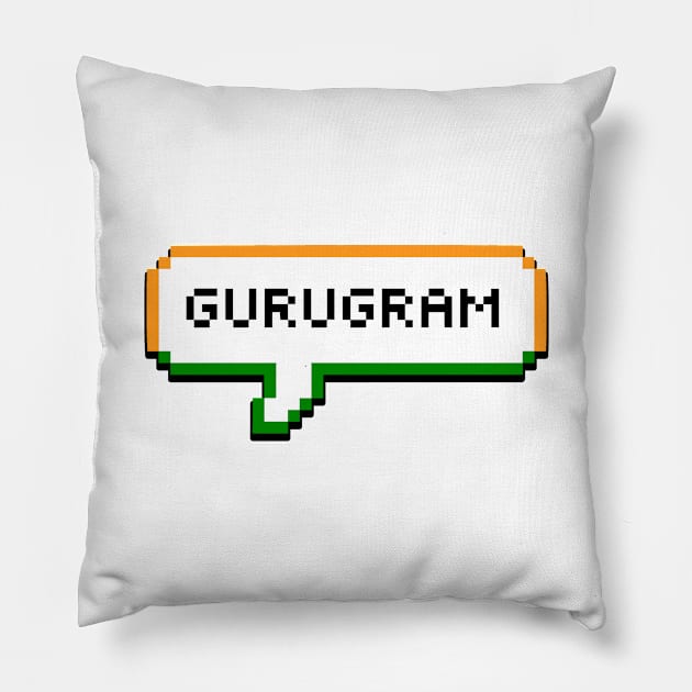 Gurugram India Bubble Pillow by xesed