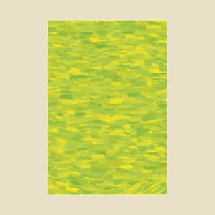 Yellow Green Paintbrush Strokes Texture T-Shirt