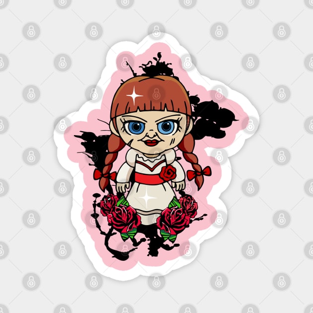 Horror Anabelle kawaii Magnet by GeekCastle