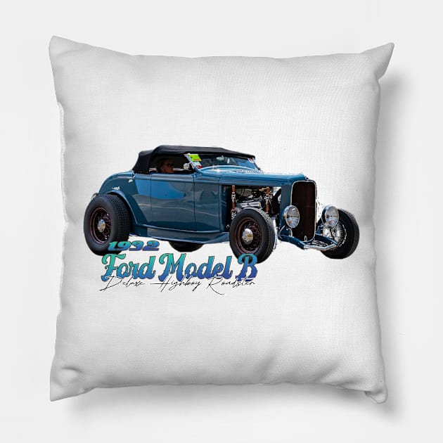 1932 Ford Model B Deluxe Highboy Roadster Pillow by Gestalt Imagery