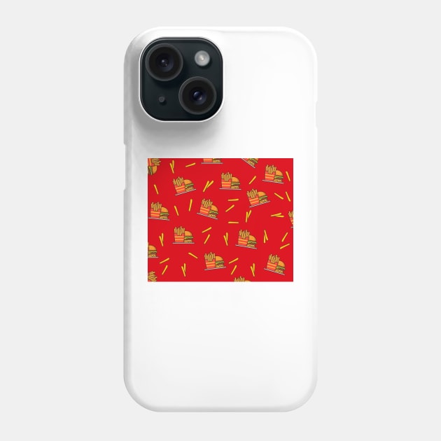 Burger and Fries Phone Case by timegraf