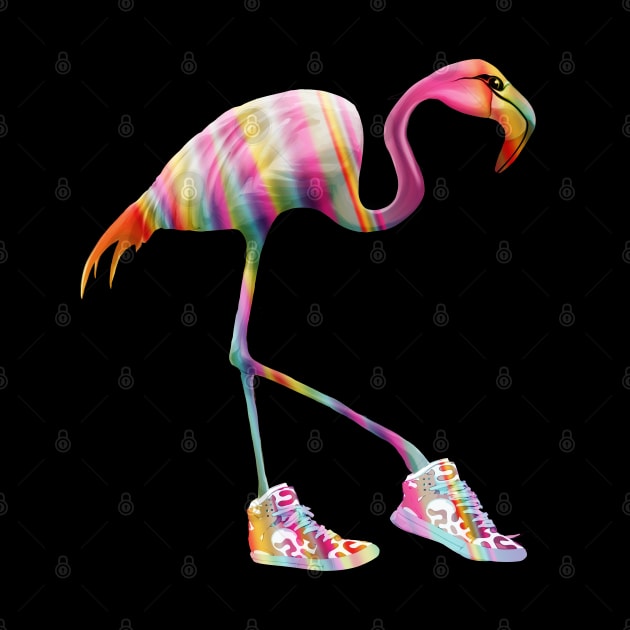 Raimbow Flamingo and shoes  sneakers by Collagedream