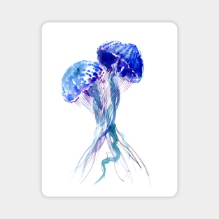 JellyFish, Blue Aqua decor Magnet