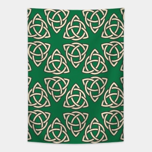 Triquetra Celtic Knot Interlaced With A Circle Pattern Tapestry