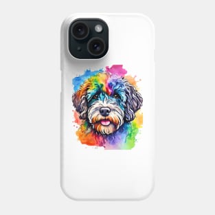 Portuguese Waterdog Watercolor Portrait Phone Case