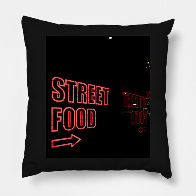 Street Food Pillow by mooonthemoon