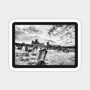 Whitby Abbey And Graveyard Of St Mary's Church Magnet