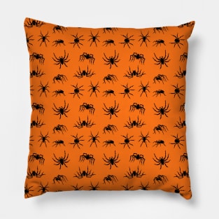 Spider Silhouettes Pattern Pillow