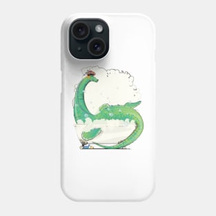 Loch Ness Monster in the Bath Phone Case