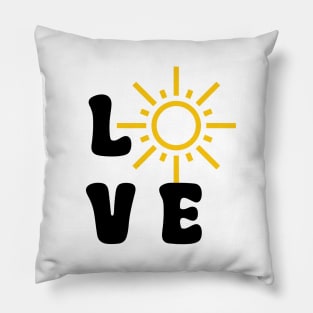 Love Sun Black Pillow