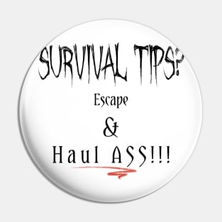 Survival Tips Pin