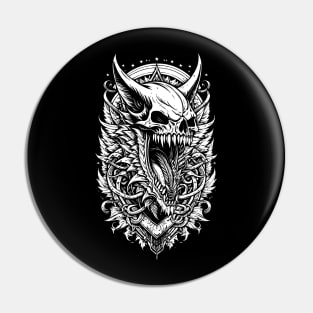 Skull Dragon Emblem Pin