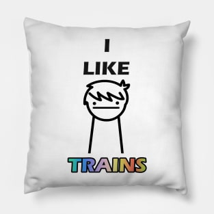 I LIKE TRAINS ASDF MOVIE Pillow