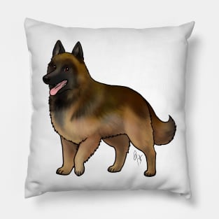 Dog - Belgian Tervuren - Mahogany and Black Pillow