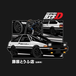 Toyota Ae86 Trueno Initial D Anime version 2 T-Shirt