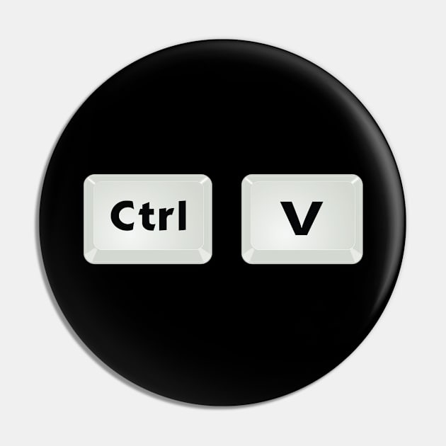 Control Copy Paste Ctrl Plus Gift Matching Couple Pin by Grabitees