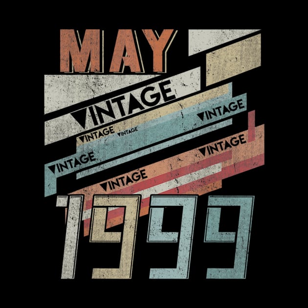 Born In MAY 1999 210th Years Old Retro Vintage Birthday by teudasfemales