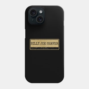 Aliska text black retro - Billy Joe Shaver Phone Case