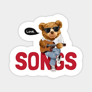 The bear design "Songs" Magnet