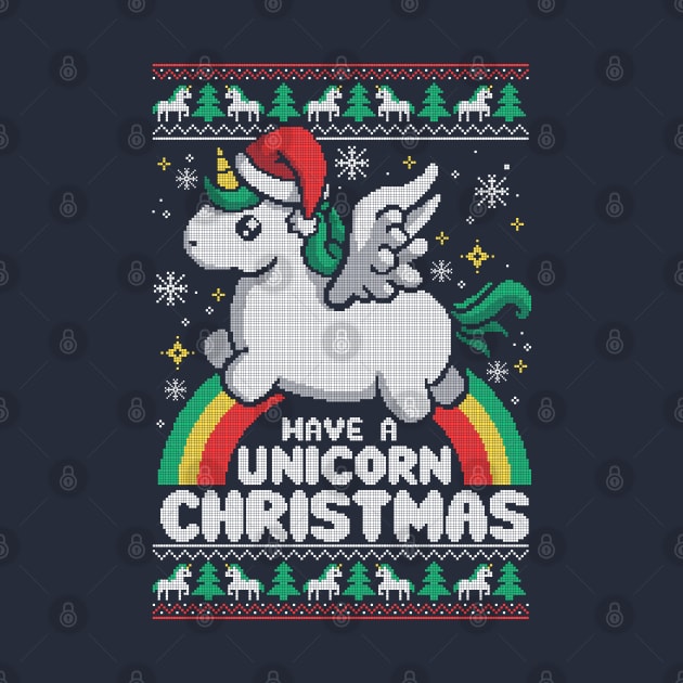 Have a unicorn christmas ugly sweater by NemiMakeit