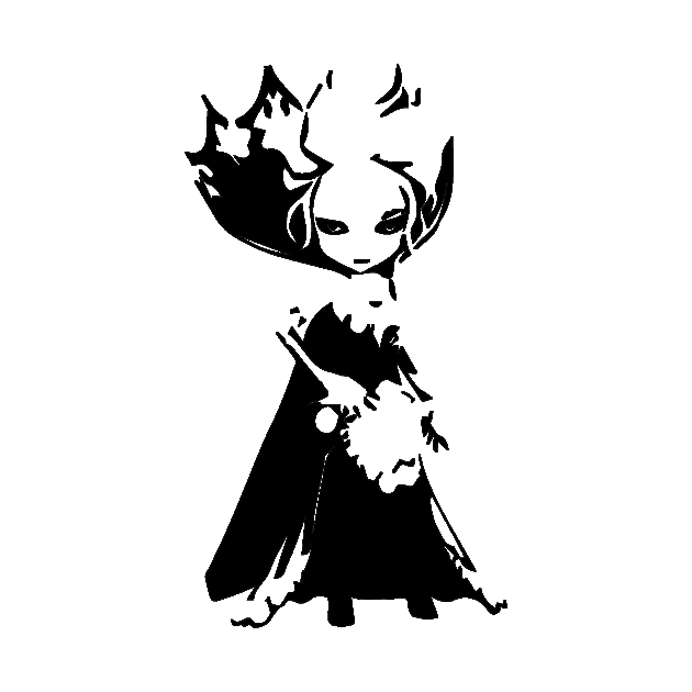 Rakshasa (night stalker) minimal silhouette white by WannabeArtworks