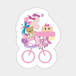 Baby Girl Carriage Magnet