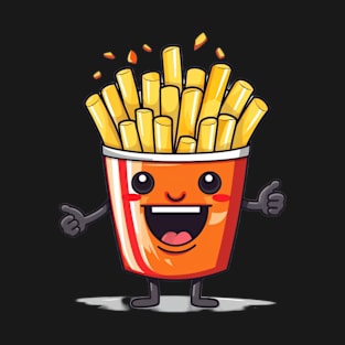 kawaii french fries T-Shirt cute potatofood T-Shirt