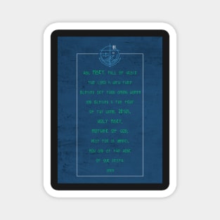 Hail Mary prayer digital illustration Magnet