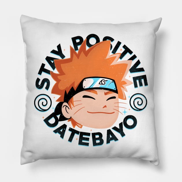 Stay positive Pillow by Eoli Studio