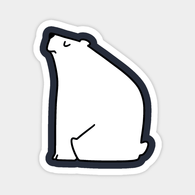 Calm Polar Bear Magnet by saradaboru