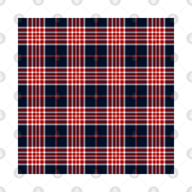 Red Blue Tartan Plaid Pattern by teezeedy