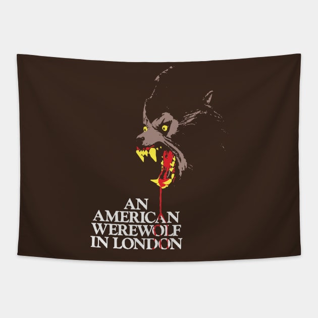 An American Werewolf in London | David Naughton | 80s | Fanart | Fan art Tapestry by japonesvoador