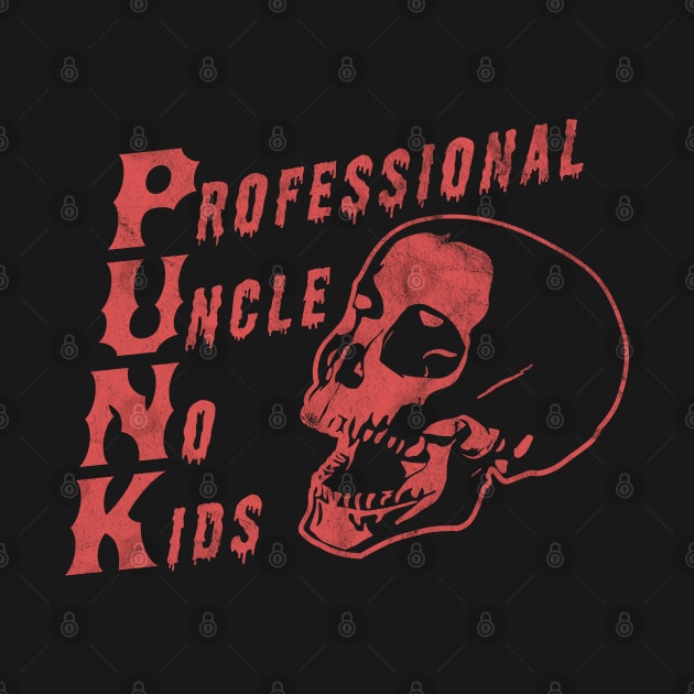 PUNK Professional Uncle No Kids Funny Skull Punk Rocker by OrangeMonkeyArt