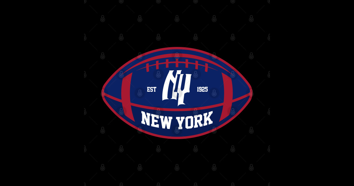 New York Team Colors Football New York Giants Sticker TeePublic