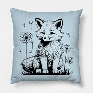 Dandelion fox Pillow