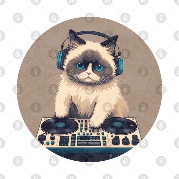 Cute DJ Ragdoll Cat by JGodvliet