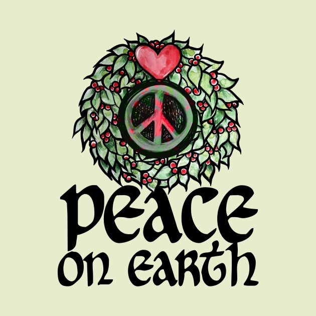 Peace on Earth Love Wreath by bubbsnugg